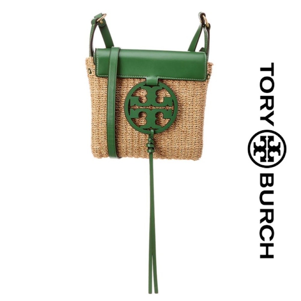 NWT Tory Burch Classic Miller Straw crossbody Bag - Picture 6 of 16